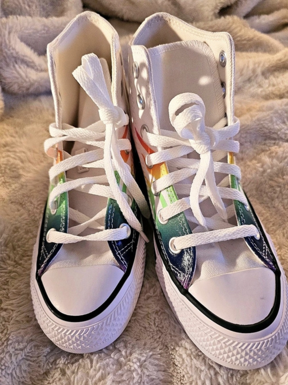 Converse Chuck Taylor All Star High Pride Sneakers White Multicolor US Mens 4